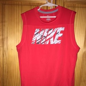 Boys red Nike tank top